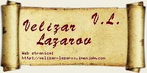 Velizar Lazarov vizit kartica